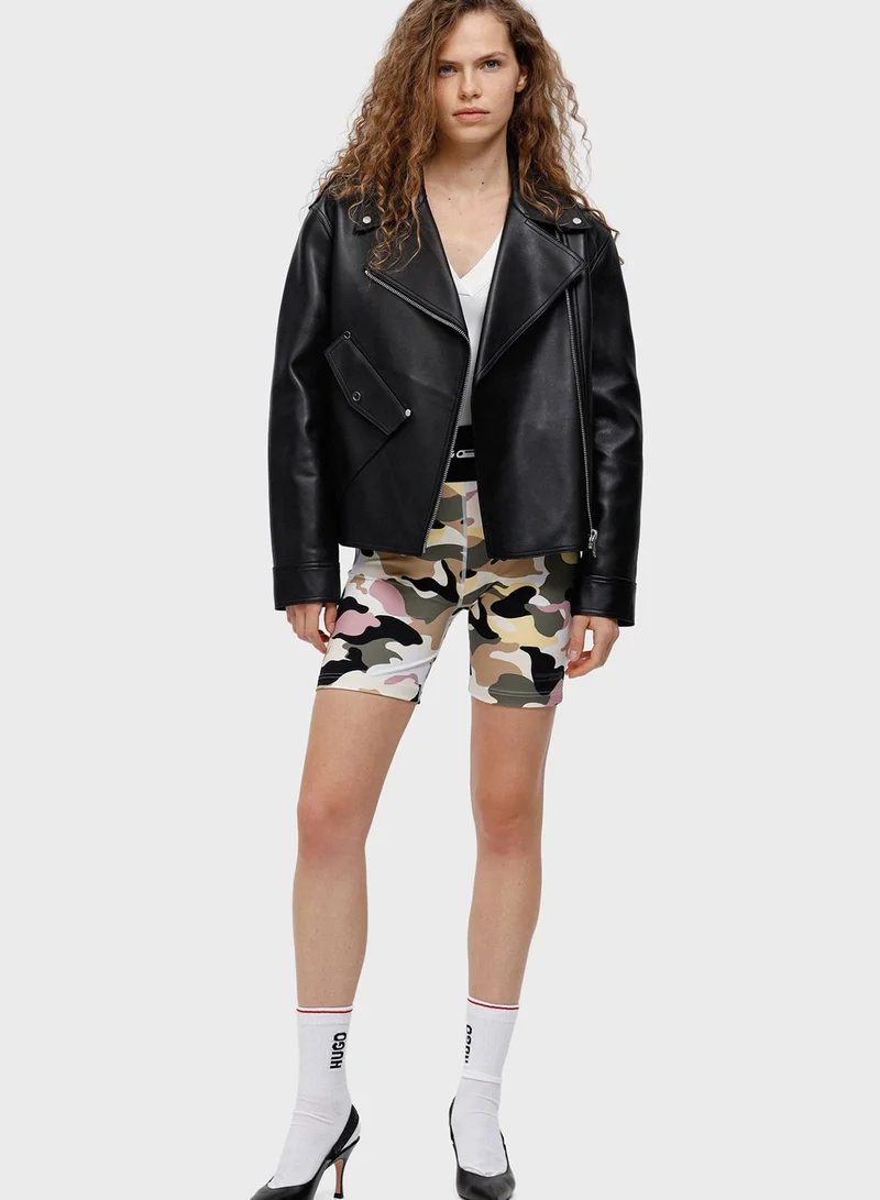 HUGO Printed Mini Shorts