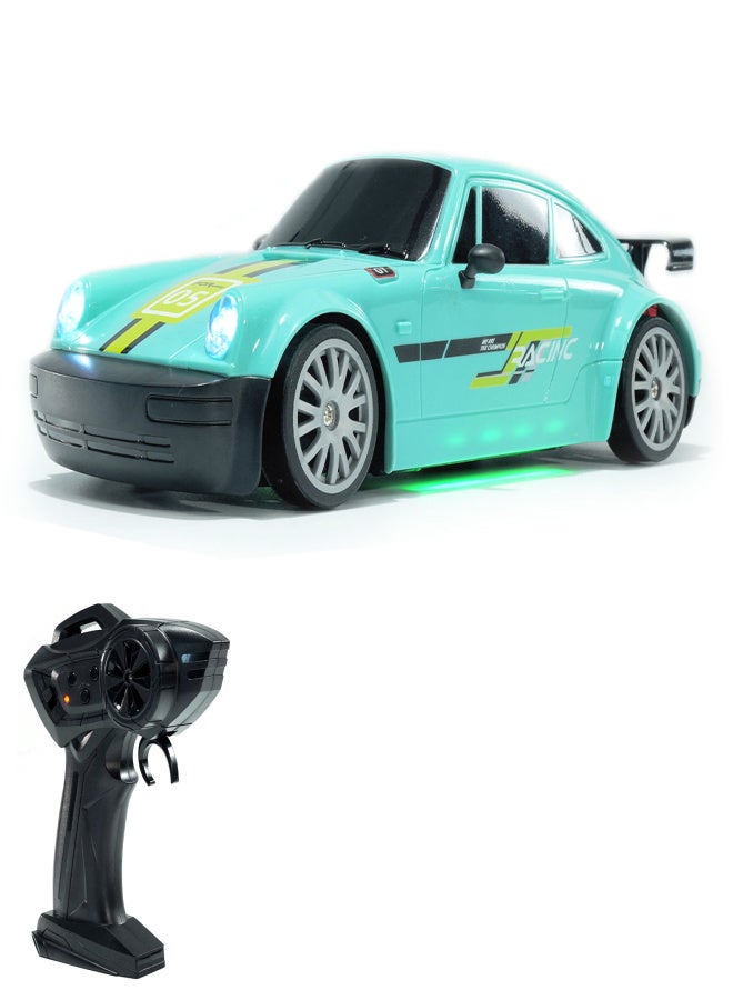 Remote Control Drift Car, 1:20 4WD Electric Toy Car 2.4G Rechargeable Racing Vehicle with Lights Gifts for Kids Boys Girls, Blue - Image 1
