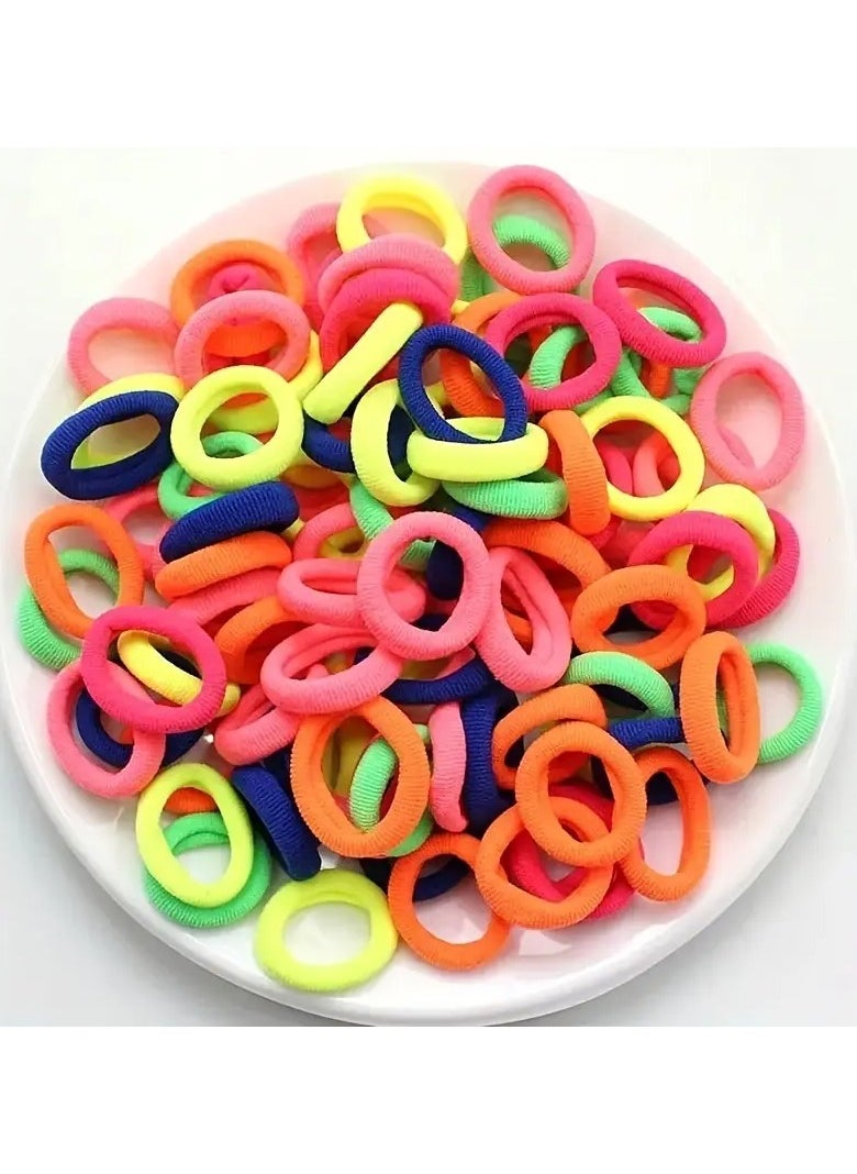 Kormesic 100-Piece Black and White Elastic Hair Ties, Soft Seamless Small Hair Bands, Suitable for All Hairstyles  - Image 4