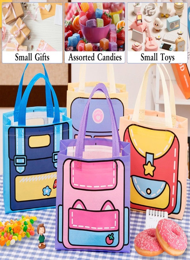 Sitroasho 20 Pieces Cartoon Backpack Non-Woven Favor Bags Back To School Gift Bag with Handles Reusable Birthday Goodie Candy Bag for Boys Girls Classroom Holiday Party Supplies - Image 4
