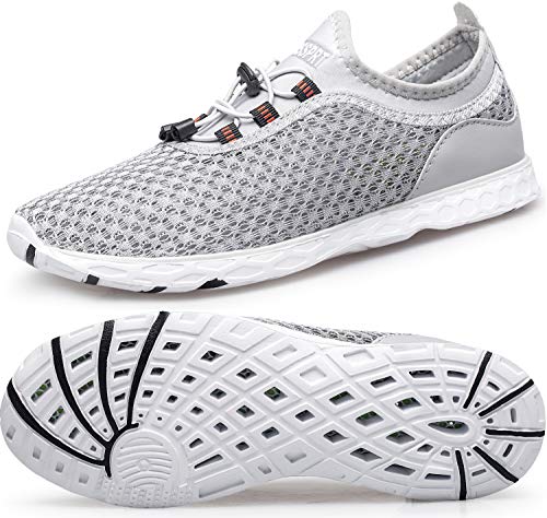 DOUSSPRT Men's Water Shoes Quick Drying Sports Aqua Shoes Grey Size 7 - Image 1