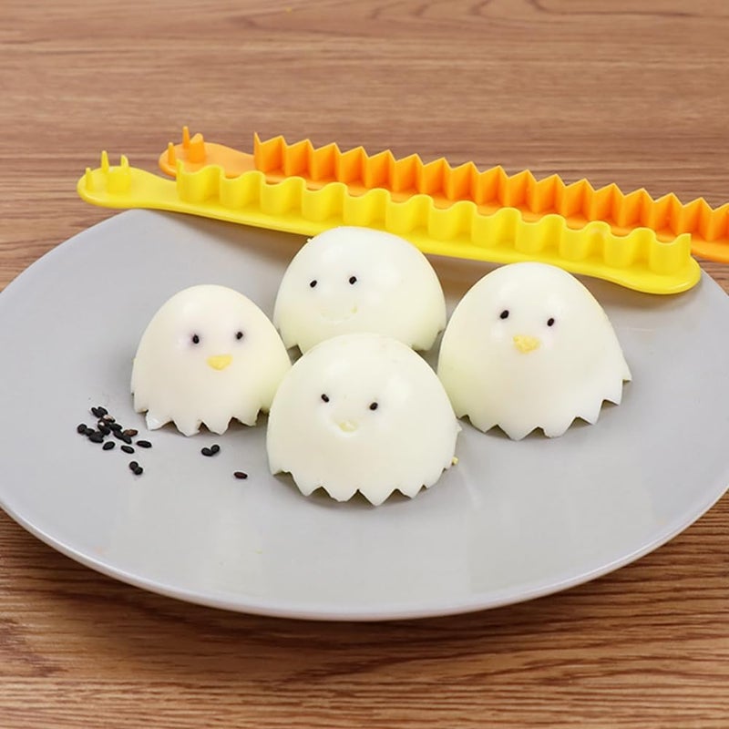 Arvintas 4 PACK Fancy Cut Eggs Cutters, Fancy Cooked Eggs Cutter Multi-functional Household Egg Cut Flower Shaper, Exquisite Kitchen Accessories, Easy to Clean (2 Shapes) - Image 4