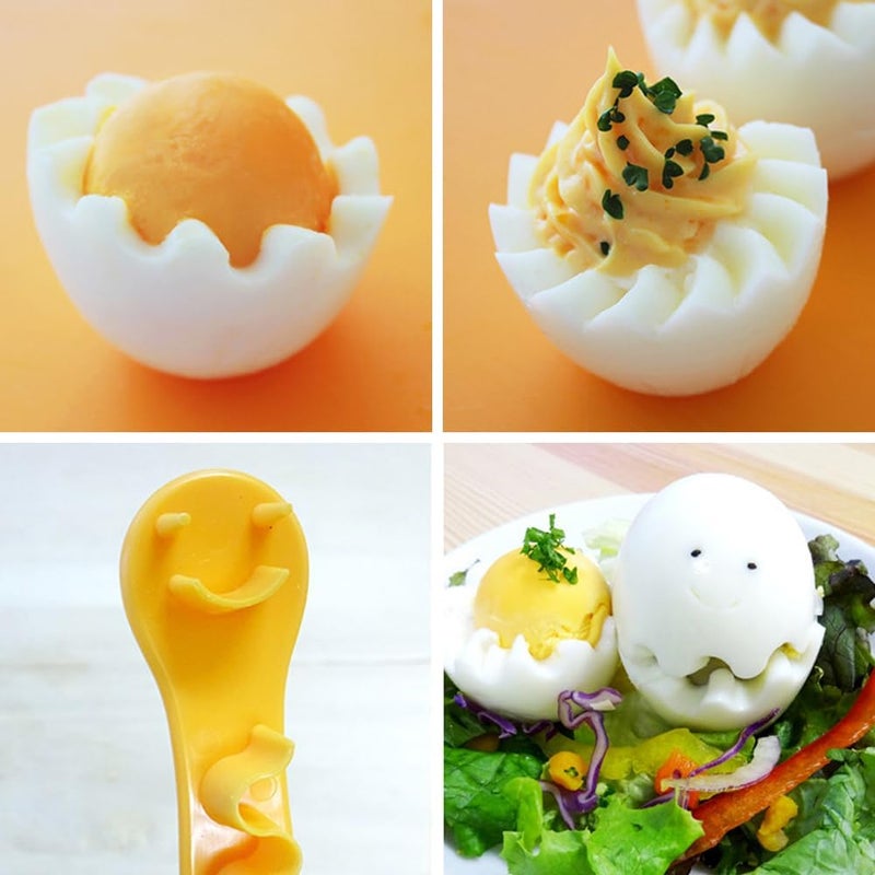 Arvintas 4 PACK Fancy Cut Eggs Cutters, Fancy Cooked Eggs Cutter Multi-functional Household Egg Cut Flower Shaper, Exquisite Kitchen Accessories, Easy to Clean (2 Shapes) - Image 5