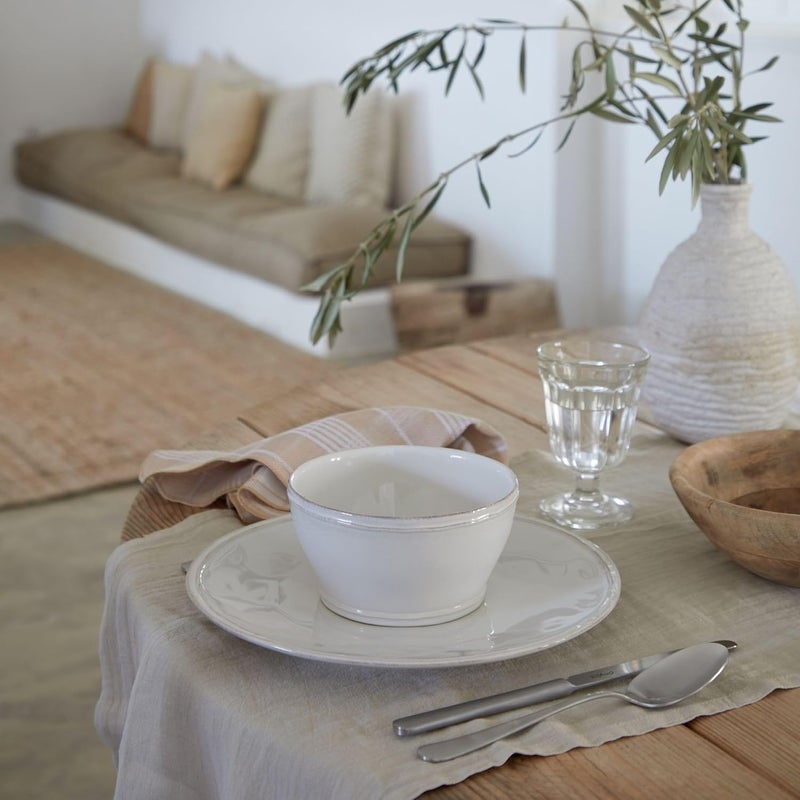 Casafina أطباق عشاء سيراميك كاسافينا 11 من مجموعة فونتانا بيضاء آمنة للاستخدام في الميكروويف وغسالة الصحون جودة مطاعم - Image 5