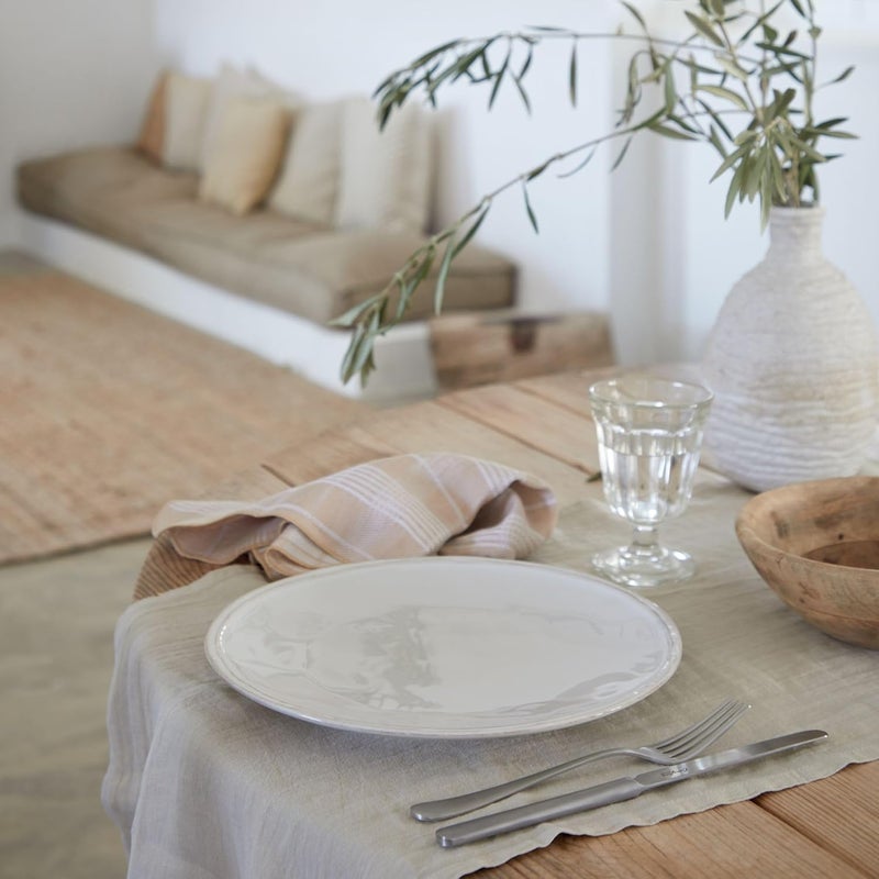 Casafina أطباق عشاء سيراميك كاسافينا 11 من مجموعة فونتانا بيضاء آمنة للاستخدام في الميكروويف وغسالة الصحون جودة مطاعم - Image 4