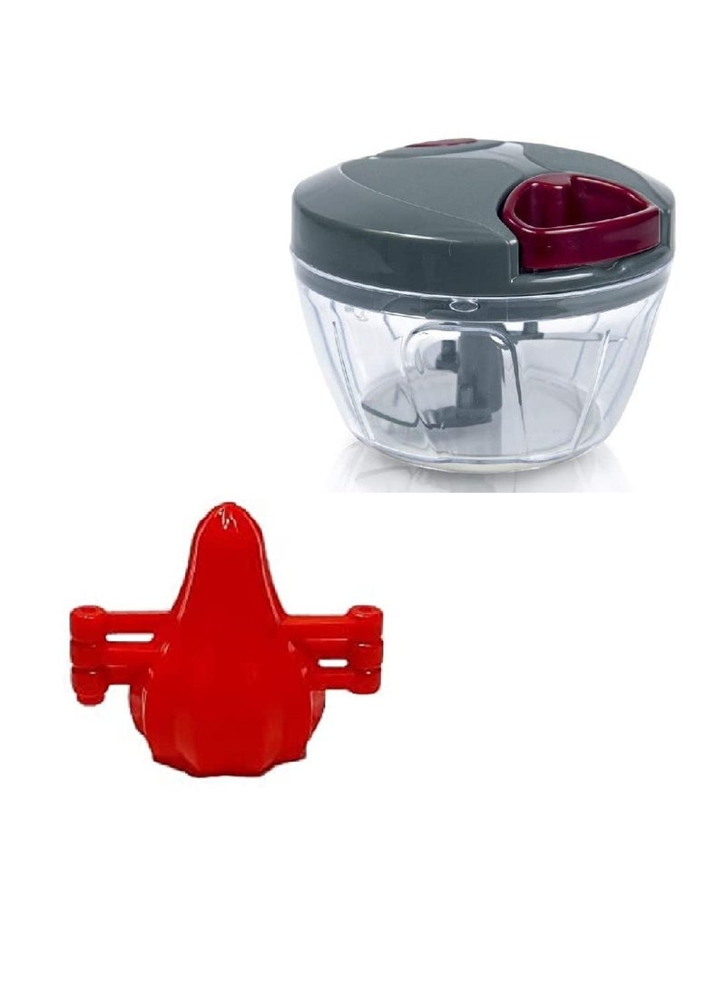 BLUE WONDER Blue Wonder Plastic Modak Maker Sancha Machine Kitchen Molds for Festivals with Dori ChopperPack of 2 Multicolour  - Image 1