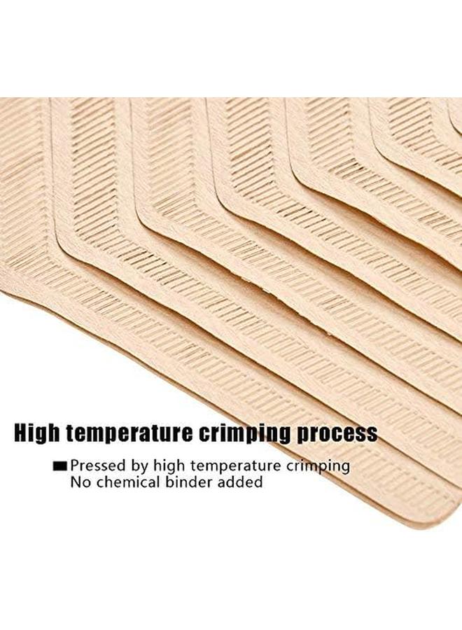 شواي 100 قطعة من فلتر ورق القهوة V60، فلتر قهوة مخروطي محمول غير مبيض، تكفي من 2 إلى 4 أشخاص - Image 3