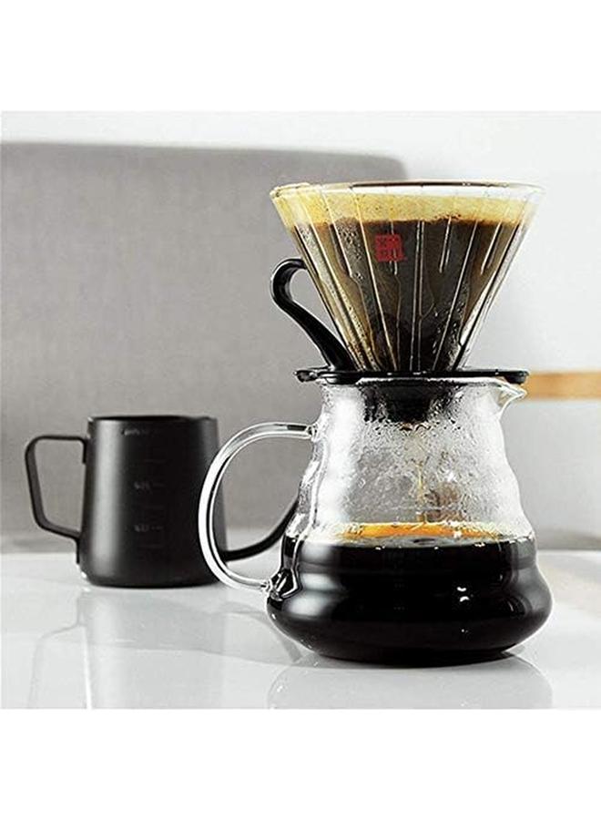 شواي 100 قطعة من فلتر ورق القهوة V60، فلتر قهوة مخروطي محمول غير مبيض، تكفي من 2 إلى 4 أشخاص - Image 4