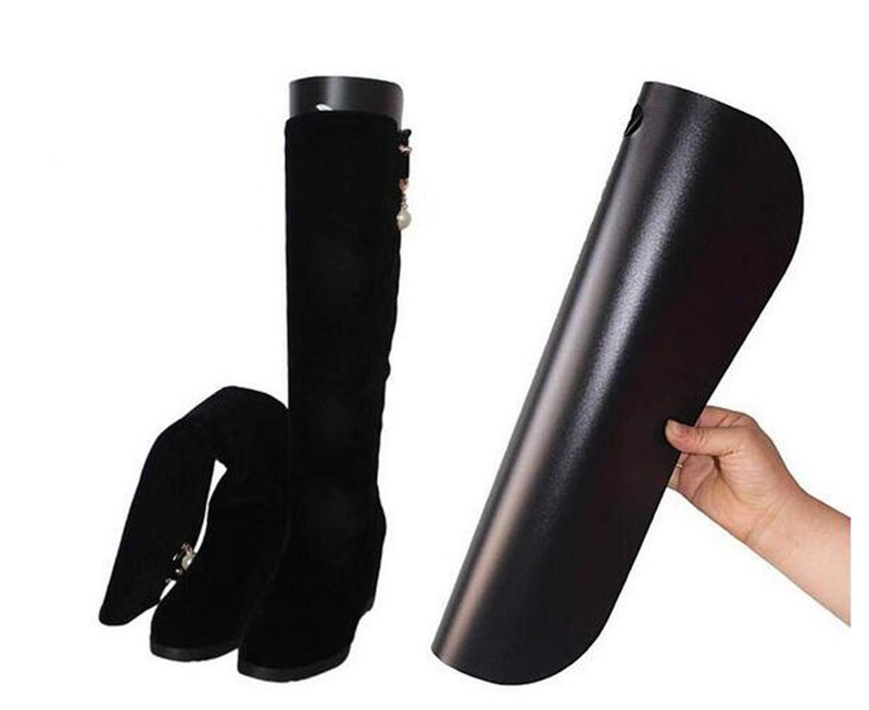2 Pairs Reusable Boot Shaper Form Inserts  Tall Support Black Plastic Inserts Pads  Knee High Shoes Thigh Boot Holder Hanger for Men or Women 10inch27cm