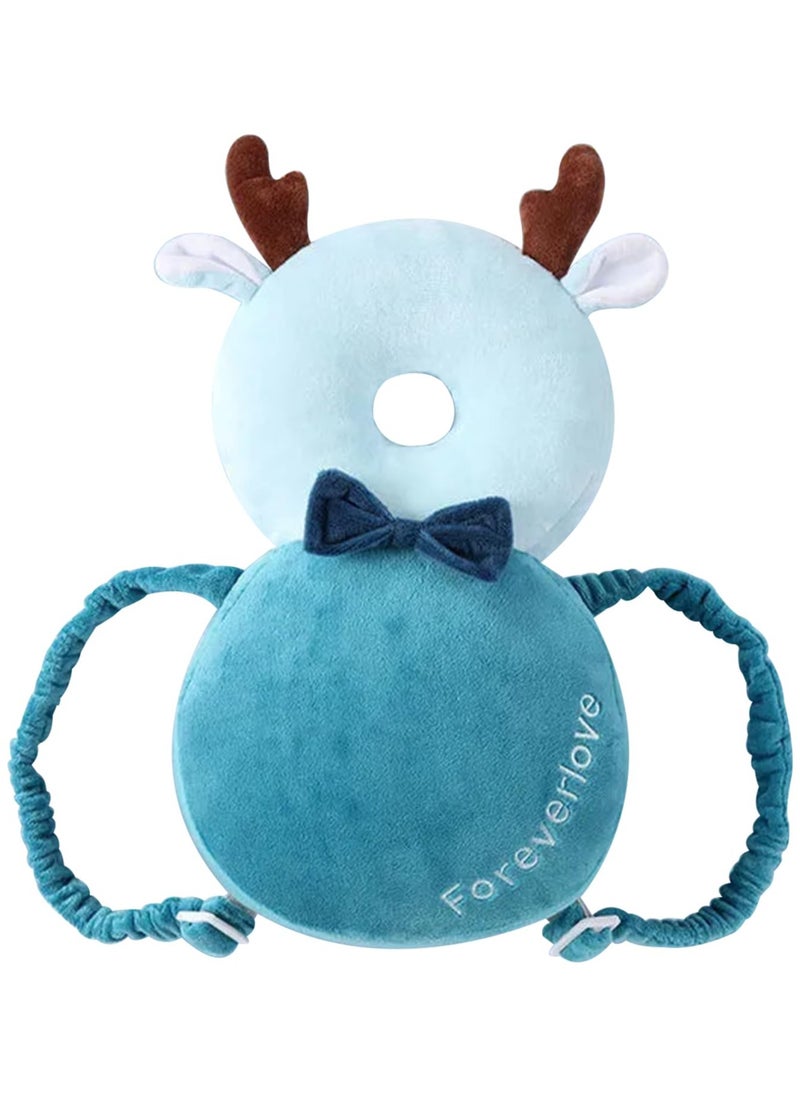 Bebiland Baby Head Protector Adjustable Head Protection Backpack with Safety Mat Suitable for Head Protection, Crawling and Walking for Preschool Babies(Blue Deer)  - Image 3
