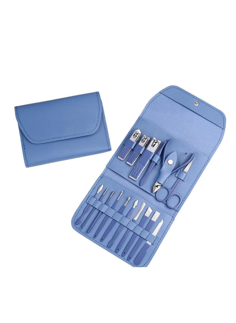 16 Pieces Nail Clipper Set Professional Grooming Kit Manicure and Pedicure Multicolor - Image 1