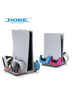 DOBE PS5 Slim cooling station and charging base, PS5Slim host cooling stand multi-functional cooling base,PS5 charging dock cooling bracket cooling system coolingfan PSVR2 handle bracket + headphone hanger  - Image 2