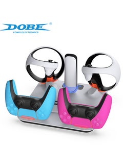 DOBE PS5 Slim cooling station and charging base, PS5Slim host cooling stand multi-functional cooling base,PS5 charging dock cooling bracket cooling system coolingfan PSVR2 handle bracket + headphone hanger  - Image 5