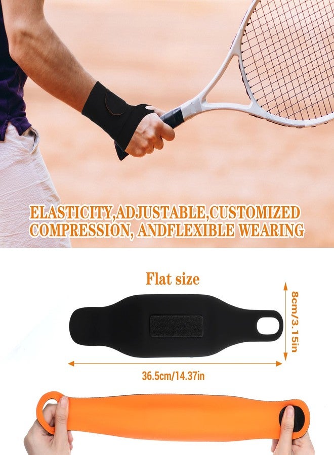 Nogeqi 2PCS Ulnar Wrist Brace for Carpal Tunnel, Ultra-Thin Wrist Wraps for Pain Relief Elastic Hand Braces Compression and Support for Fitness Enthusiasts for Right & Left Hand (Black, Orange) - Image 2
