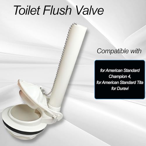 Yigiao Toilet Flush Valve for American Standard Champion 4/Titan/Duravit, for American Standard Champion 4149a/4215a/4260/4266 Tanks, Includes Flapper/Gasket/Bolt Kit - Image 3
