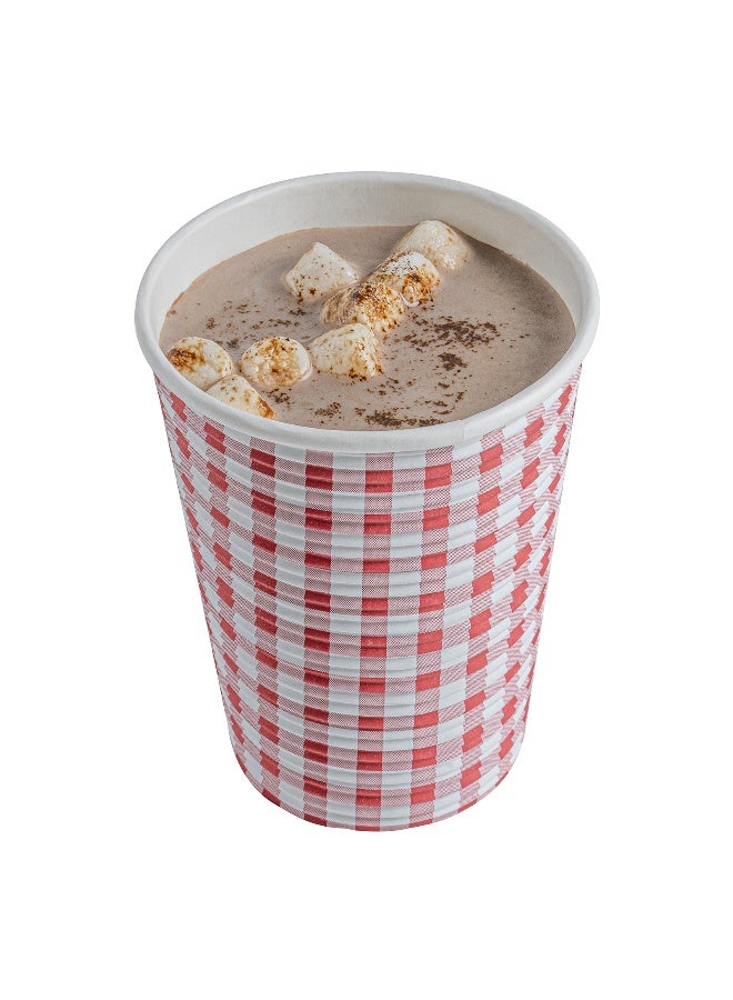 Restaurantware 12 Ounce Disposable Coffee Cups, 500 Spiral Wall Hot Cups – Lids Sold Separately, Rolled Rim, Paper Insulated, Picnic Print, Suitable for Tea, Coffee and Other Hot Beverages - Image 2