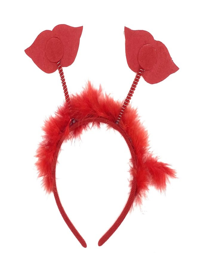 Dzrige Red Lips Headband Valentines Kiss Lips Headband Glitter Lips Hair Band Hoop Sequin Holiday Hair Accessoires for Valentine's Day New Year Wedding Birthday Party Gift - Image 2