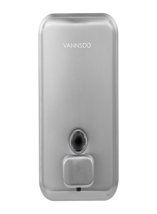 VANNSOO Commercial Soap Dispenser Wall Mount Bathroom, Hand Liquid Brushed Stainless Steel (27 fl.oz.) - Image 1