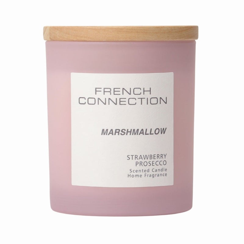 French Connection شمعة في جرة معطرة بالفراولة بروسيكو - 200 جرام، شمع زبدة الشيا، فتيلة واحدة مع غطاء خشبي | مدة الاحتراق - 37 ساعة | مجموعة باستيل | مثالية للهدايا، ديكور المنزل، الحفلات وعطر الغرف | مثالية لديكور غرفة المعيشة والمكتب - Image 2