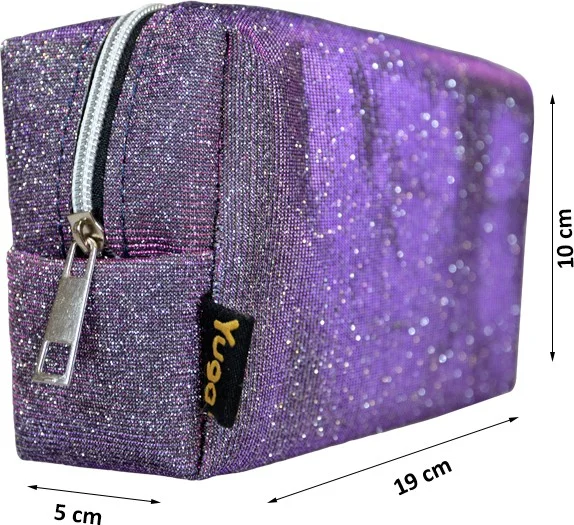 Yuga Makeup Bag Glitter Hologram Purple