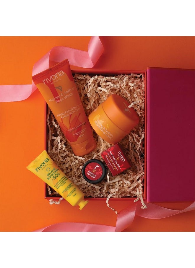 RIVONA NATURALS Rivona Naturals Glow Getter Essentials Gift set For Women & Men | Premium & Luxurious Gift Box | Gift Box for Every Occasion |100% Natural Rivona Products | Pack of 4  - Image 2