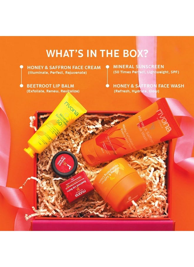 RIVONA NATURALS Rivona Naturals Glow Getter Essentials Gift set For Women & Men | Premium & Luxurious Gift Box | Gift Box for Every Occasion |100% Natural Rivona Products | Pack of 4  - Image 3