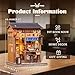 Fsolis Japanese Book Nook Kit DIY Miniature Mini House Japan 3D Wooden Puzzles for Adults Booknook Noodle Shop Bookshelf Diorama Gifts for Women Book Lovers MoritaYa Ramen - Image 4