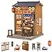 Fsolis Japanese Book Nook Kit DIY Miniature Mini House Japan 3D Wooden Puzzles for Adults Booknook Noodle Shop Bookshelf Diorama Gifts for Women Book Lovers MoritaYa Ramen - Image 3