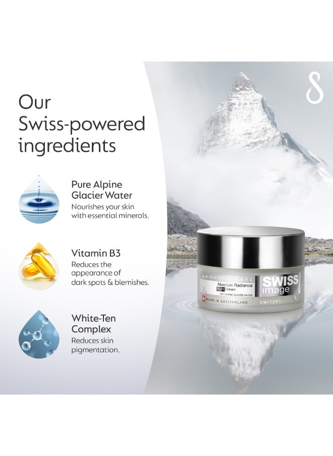 SWISS image - Brightening Night Cream with Niacinamide 50 ml Face Cream for Pigmentation & Dark Spot Reduction Improves skin texture & Repair skin Barrier |Men & Women All Skin Types Swiss Made - Image 1