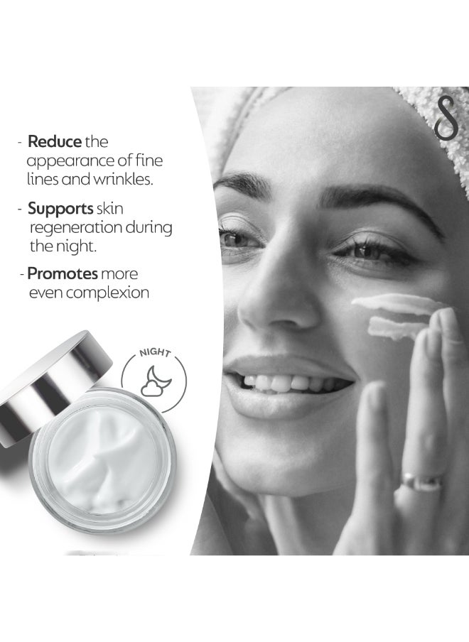 SWISS image - Brightening Night Cream with Niacinamide 50 ml Face Cream for Pigmentation & Dark Spot Reduction Improves skin texture & Repair skin Barrier |Men & Women All Skin Types Swiss Made - Image 1