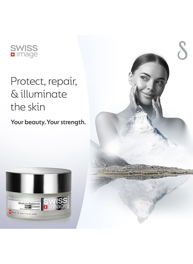 SWISS image Brightening Night Cream with Niacinamide 50 ml Face Cream for Pigmentation & Dark Spot Reduction Improves skin texture & Repair skin Barrier |Men & Women All Skin Types Swiss Made - Image 2