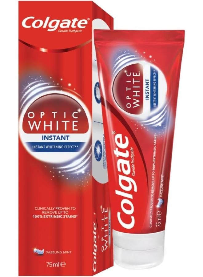 Colgate Optic White Instant Whitening Toothpaste 75ml - Image 2