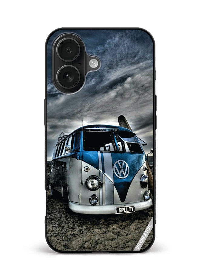 VR CREATIVE Protective Case Cover For Apple iPhone 16 Plus Mini Bus Design Multicolour
