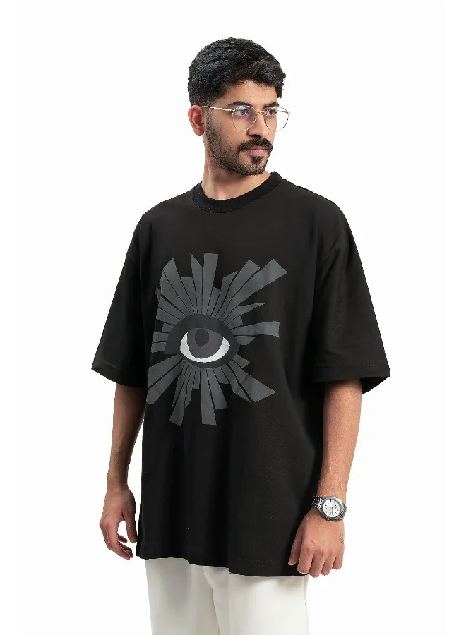Wecre8 Men's Black Radiating Eye T-shirt