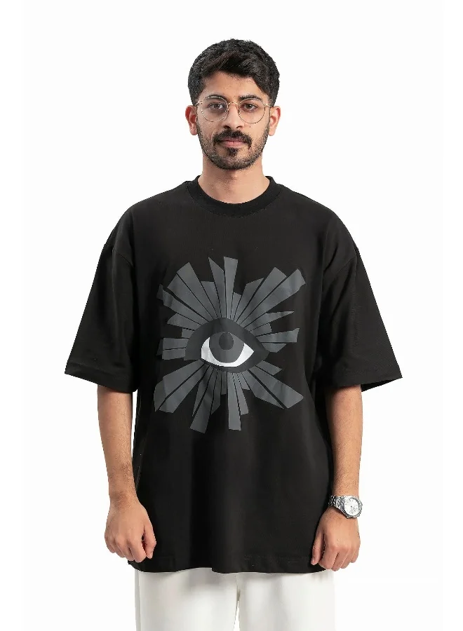 Wecre8 Men's Black Radiating Eye T-shirt