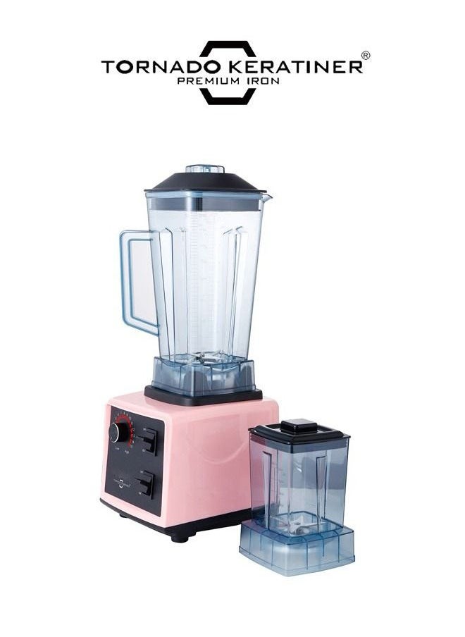Tornado Keratiner Multifunctional Blender And Juicer 2L 5800W Pink/Black  - Image 3