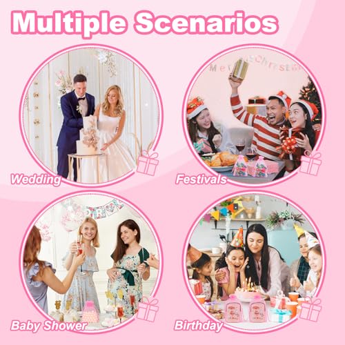 Crweety 50 Pcs Pink Organza Bags 4x6 Inch, Premium Mesh Gift Bags for Wedding Baby Shower Party Favors, Small Mesh Bags Drawtring for Candy Jewelry Christmas Valentine Gifts, Cute Sachet Bags - Image 5