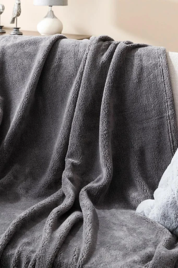 Mulberry Wellsoft Blanket, Anthracite TV Blanket, Plush, Polar Blanket, Double