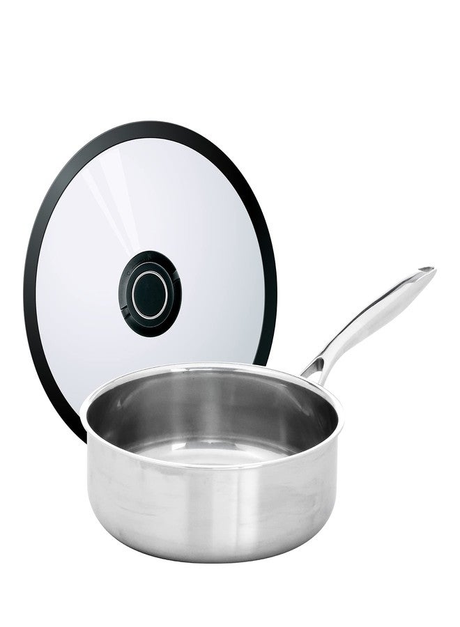 Black Cube Stainless Steel Cookware, Sauté Pan w/Lid, 9.5-Inch Diameter, 3 Quart - Image 1
