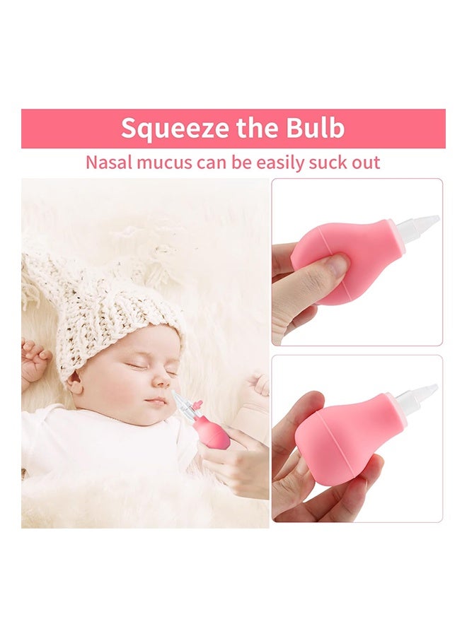 Silicone Nasal Aspirator for Baby Safe Nose Suction Bulb for Baby to Promote Breathing Reusable Nose Sucker for Toddler,Nose Cleaning Tweezers for Nose Congestion Relief in Babies and Toddlers(pink)  - Image 5