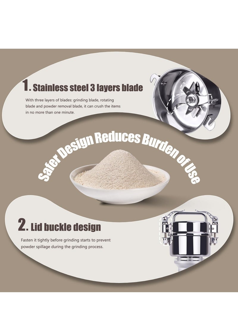 Arabest Electric Grain Grinder, 150g Large Capacity Ultra-Fine Grinder with 650w High Power Grinder for Coffee Beans / Vanilla / Spices / Nuts / Grains Fast Grinding,27000 RPM Grinder,20S Precision Grinding - Image 5