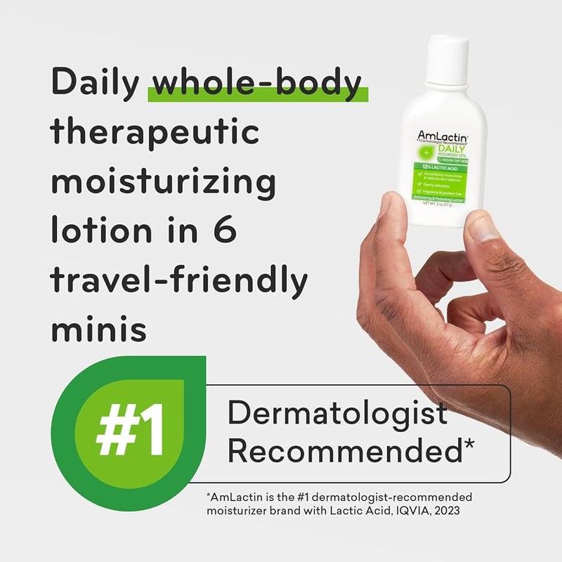 AmLactin Daily Nourish 12  2oz Bottles 6 Pack  Body Lotion With 12 Lactic Acid DermatologistRecommended - Image 2