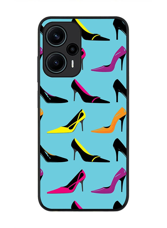 Stylizedd Rugged Black edge case for Xiaomi Poco F5 5G / Xiaomi Redmi Note 12 Turbo 5G Slim fit Soft Case Flexible Rubber Edges Anti Drop TPU Gel Thin Cover - Heel Story - Image 1