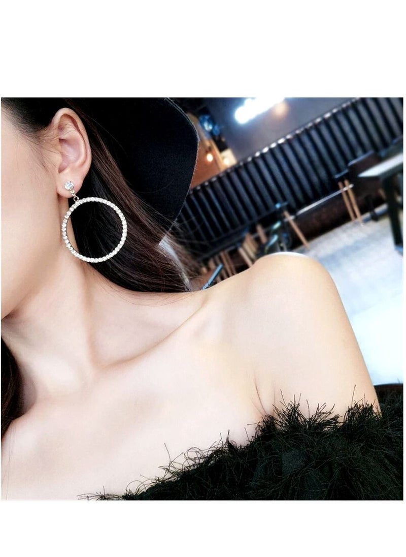 MissTiara - Fashionable temperament and versatile big circle full of diamonds with exaggerated personality big earrings - Image 1