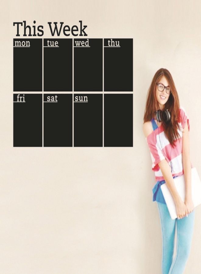 NIBEMINENT Chalkboard Planner Wallpaper Sticker Black - Image 3