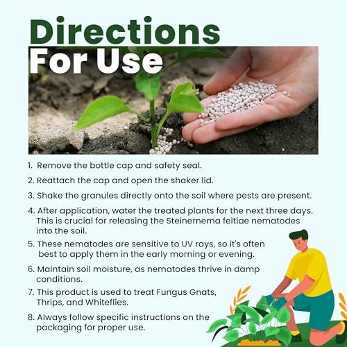 The Environmental Factor NemaKnights Slow-Release Nematodes - Biological Pest Control for Fungus Gnats, Thrips, & Whiteflies (280g, Treats Up to 50 Planters) - Image 3