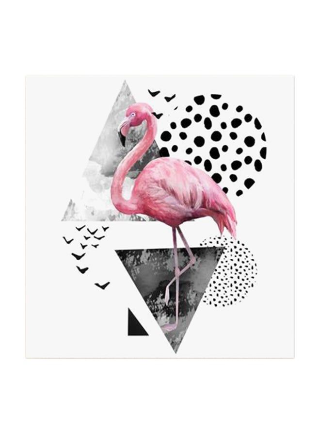 RYN Flamingo MDF Wall Art Multicolour 30x30centimeter - Image 2