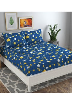 BSB BSB HOME® Glace Cotton 180 TC Big Flower Printed Single Bedsheets with 1 King Size Pillow Cover, (60X90 Inches, 4 X 6 Feet) 148*228 cms  - Image 1