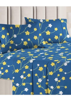 BSB BSB HOME® Glace Cotton 180 TC Big Flower Printed Single Bedsheets with 1 King Size Pillow Cover, (60X90 Inches, 4 X 6 Feet) 148*228 cms  - Image 3