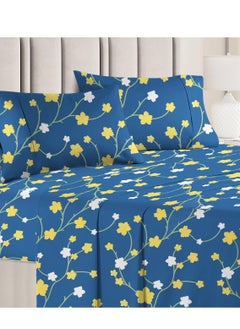 BSB BSB HOME® Glace Cotton 180 TC Big Flower Printed Single Bedsheets with 1 King Size Pillow Cover, (60X90 Inches, 4 X 6 Feet) 148*228 cms  - Image 2